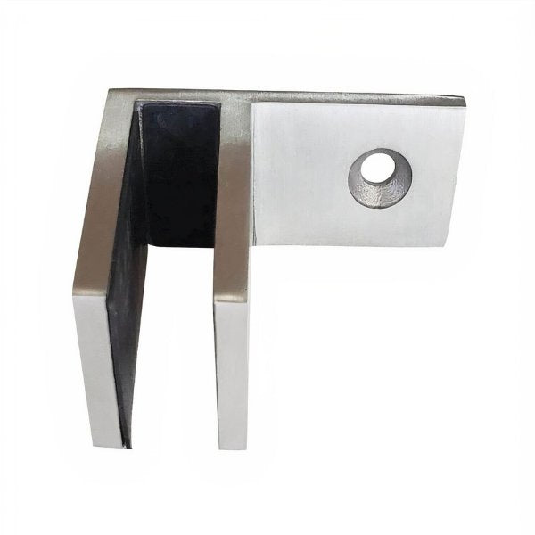90⁰ Slim Style Glass-to-Wall Wall Connector - Silver - GV Hardware