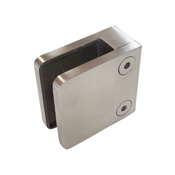 Wide Style 90° Glass-to-Wall Connector - Silver by GV Hardware