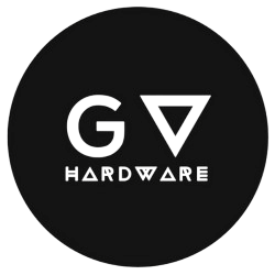 logo of GV Hardware - tempered glass panels