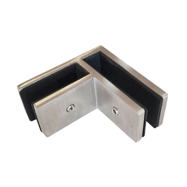 90 Glass-to-Glass Corner Connector by GV Hardware