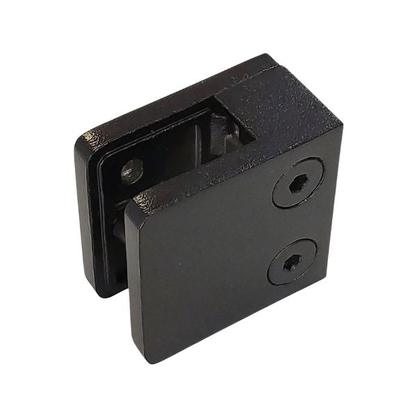 Wide Style 90° Glass-to-Wall Connector - Black by GV Hardware